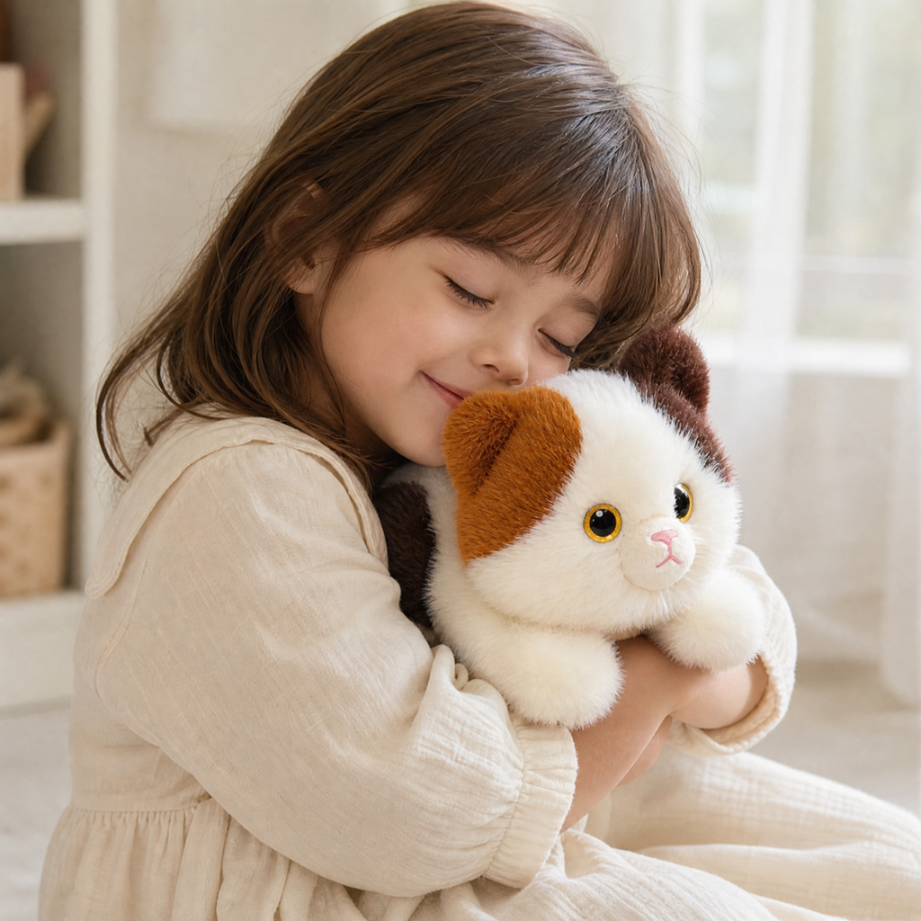 Peluche Lestée Chat Tricolore