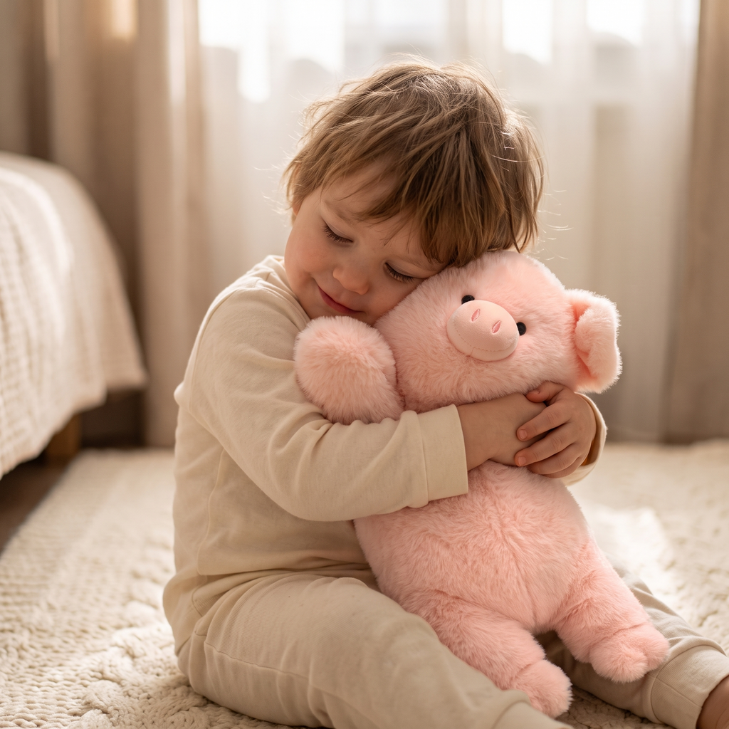 Peluche Lestée Cochon Rose