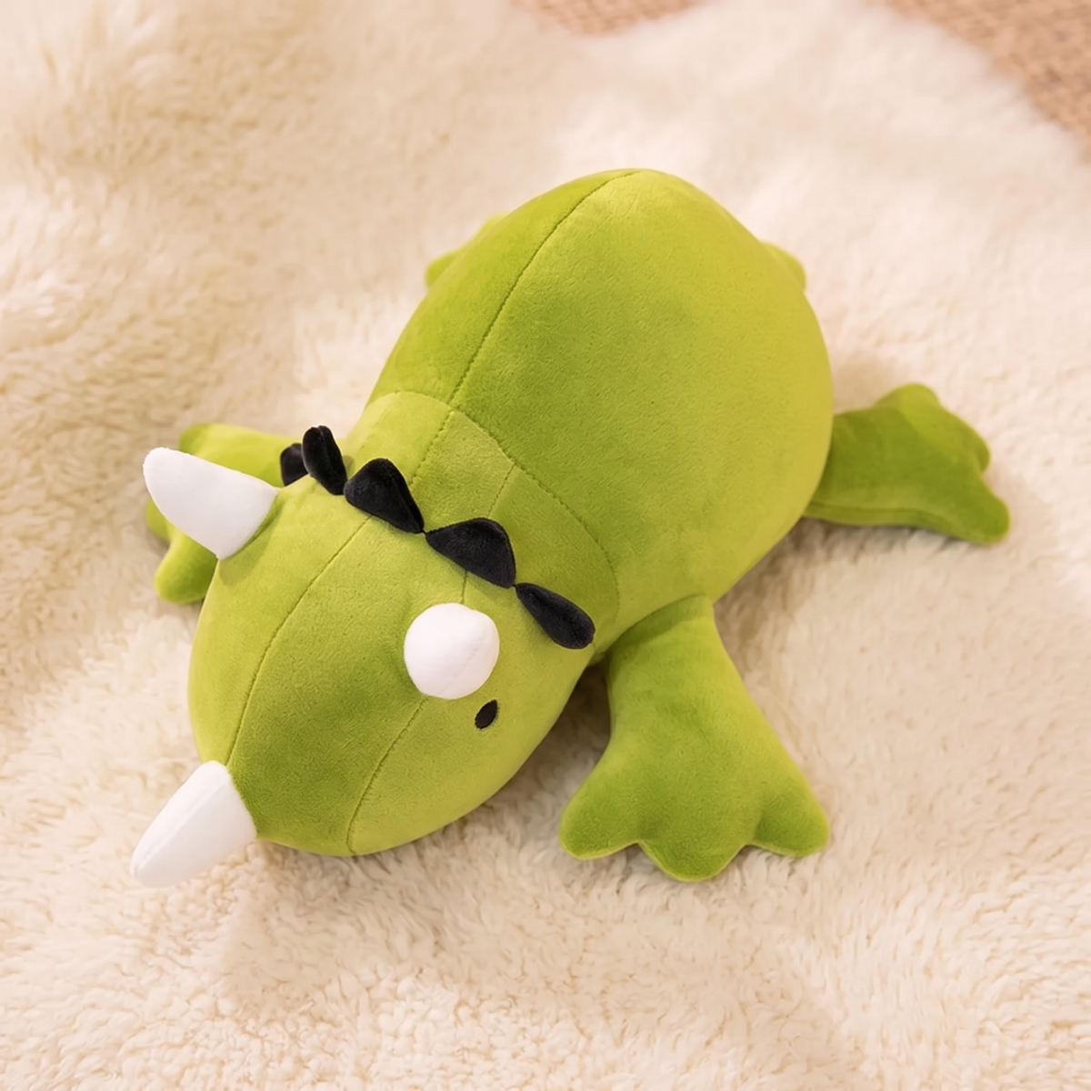 Peluche Lestée Dinosaure Vert