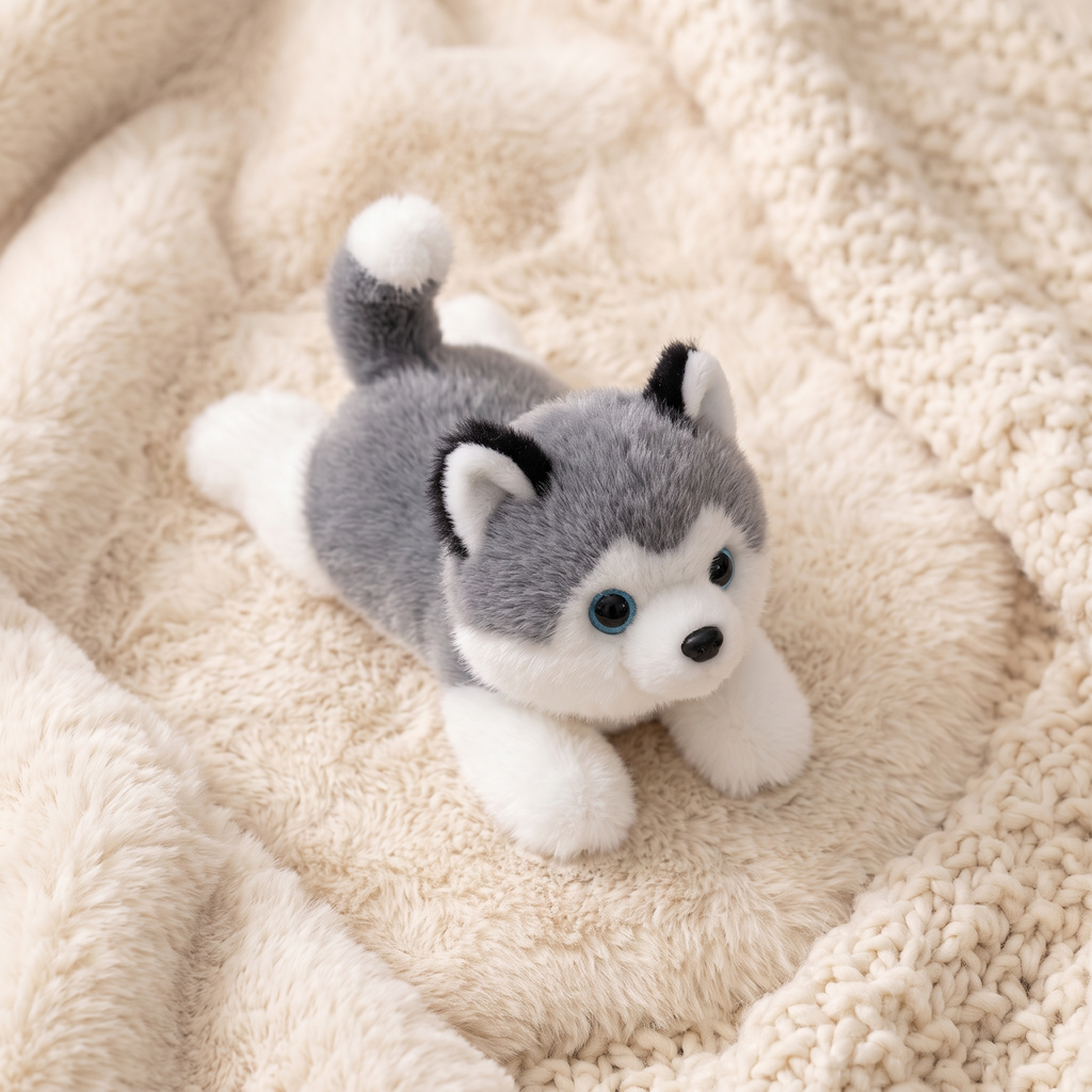 Verzwaarde huskyknuffel, 30 cm