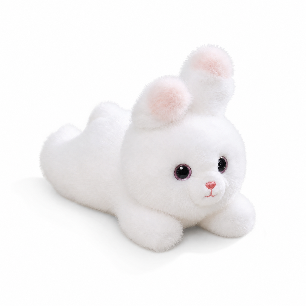 Peluche Lestée Lapin Blanc 30 cm