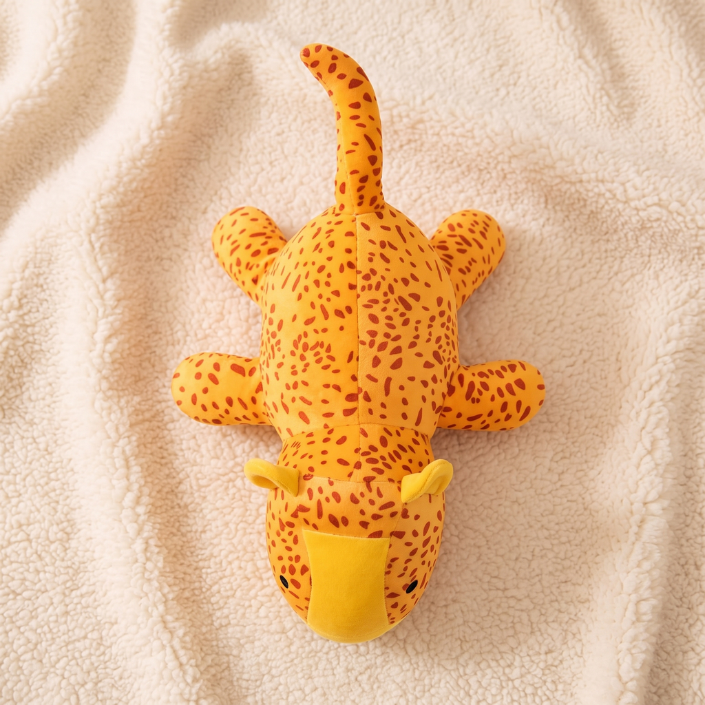 Peluche Lestée Léopard Jaune