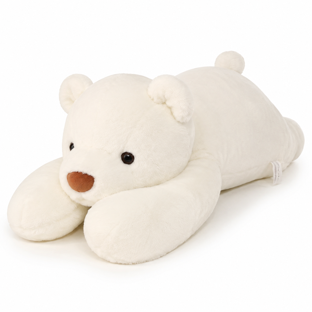 Peluche Lestée Ours Blanc Géant