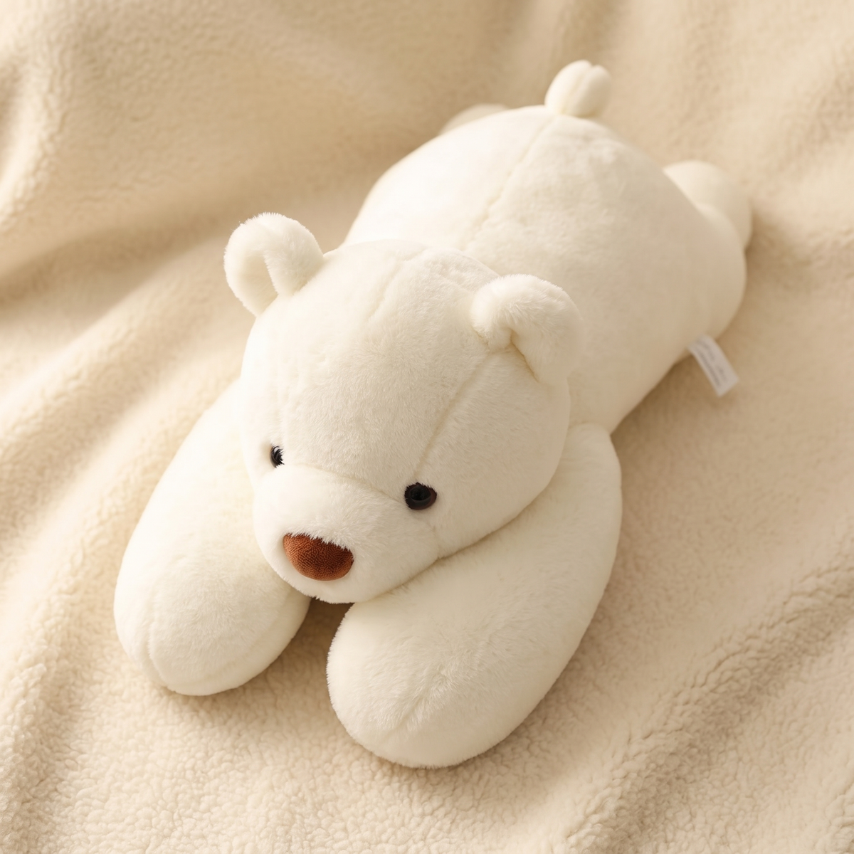 Peluche Lestée Ours Blanc Géant