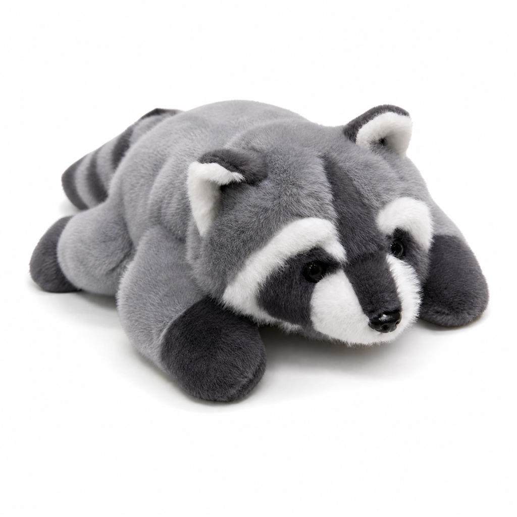 Peluche Lestée Raton Laveur Gris