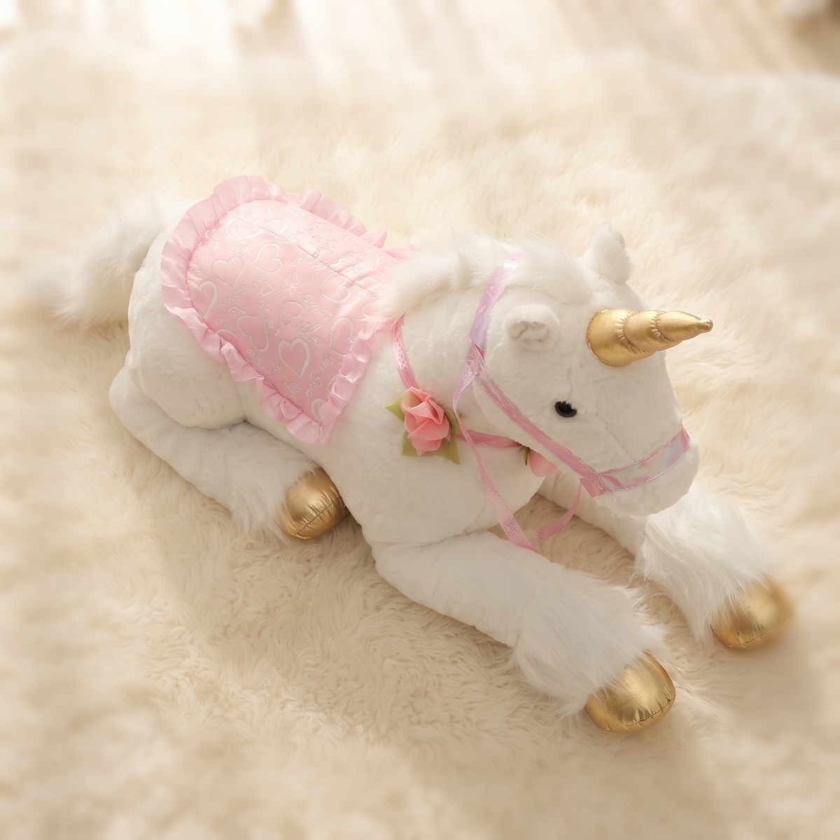 Peluche Licorne Géante Blanche 100cm
