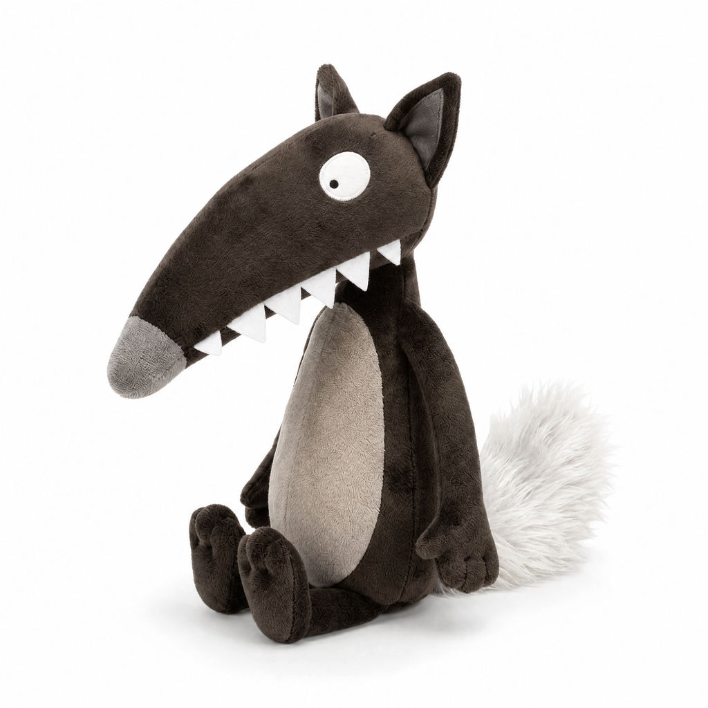 Peluche Loup Dessin Animé à Grandes Dents
