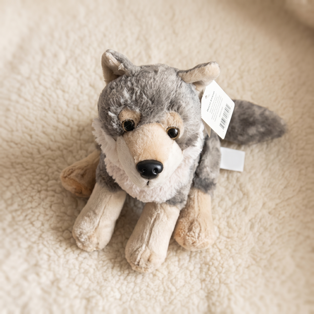 Peluche Loup Gris Adorable 20cm