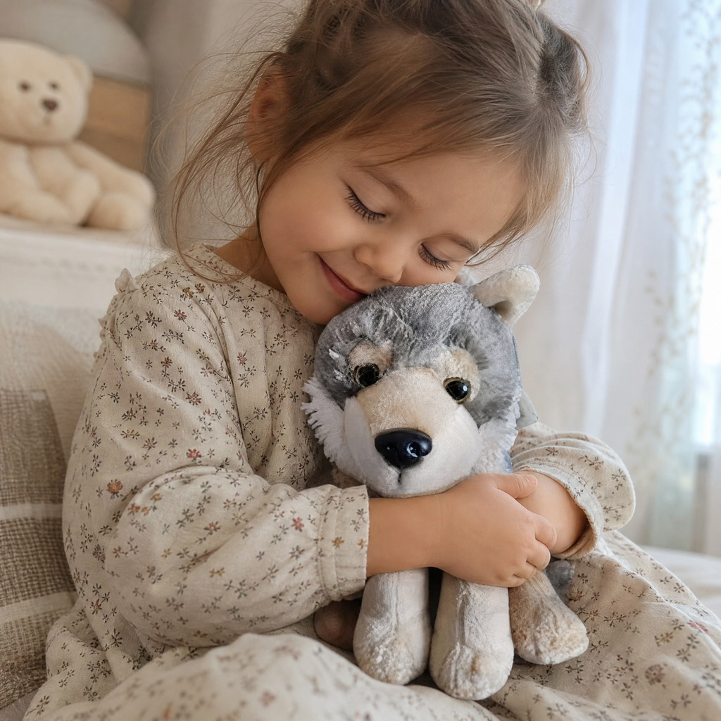 Peluche Loup Gris Adorable 20cm