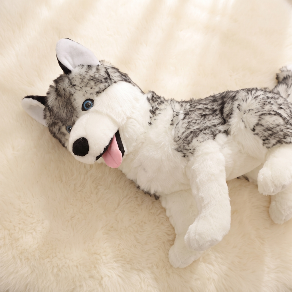 Peluche Loup Husky Gris 53cm