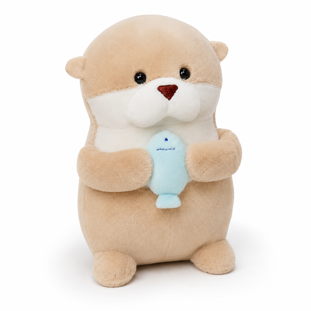 Otterknuffel met blauwe vis, 11–31 cm