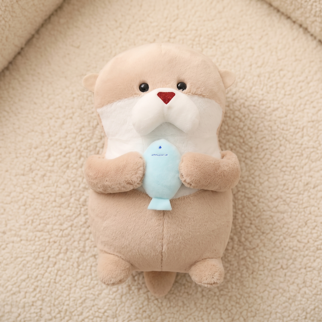 Otterknuffel met blauwe vis, 11–31 cm