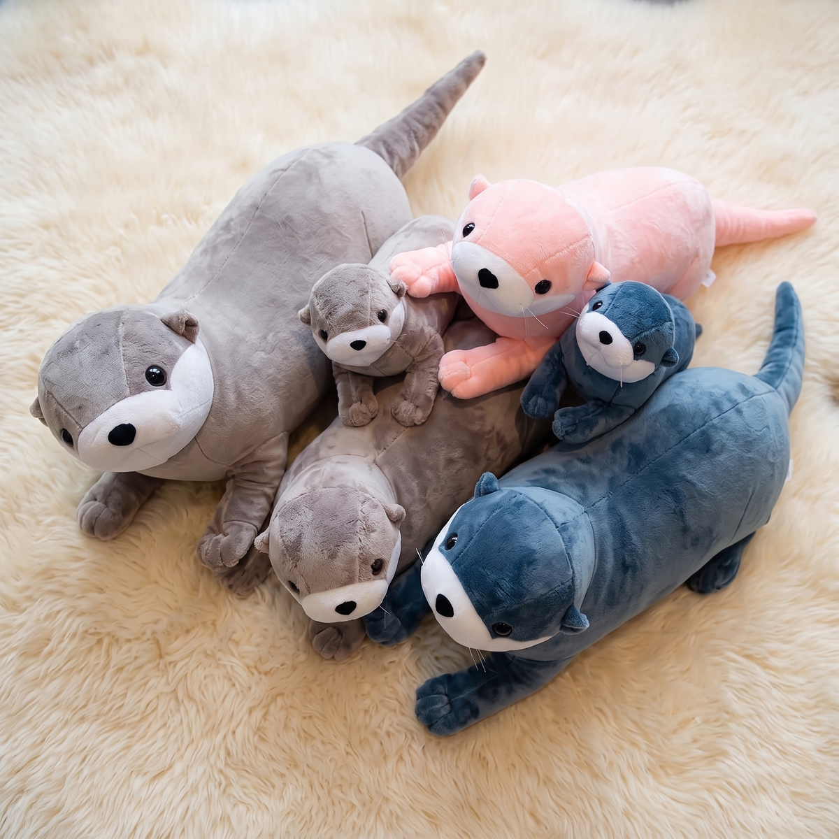 Peluche Loutre Grise 40 à 80 cm
