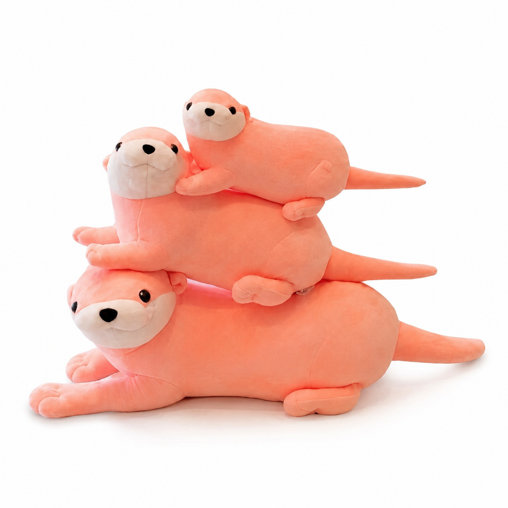 Peluche Loutre Rose Douce