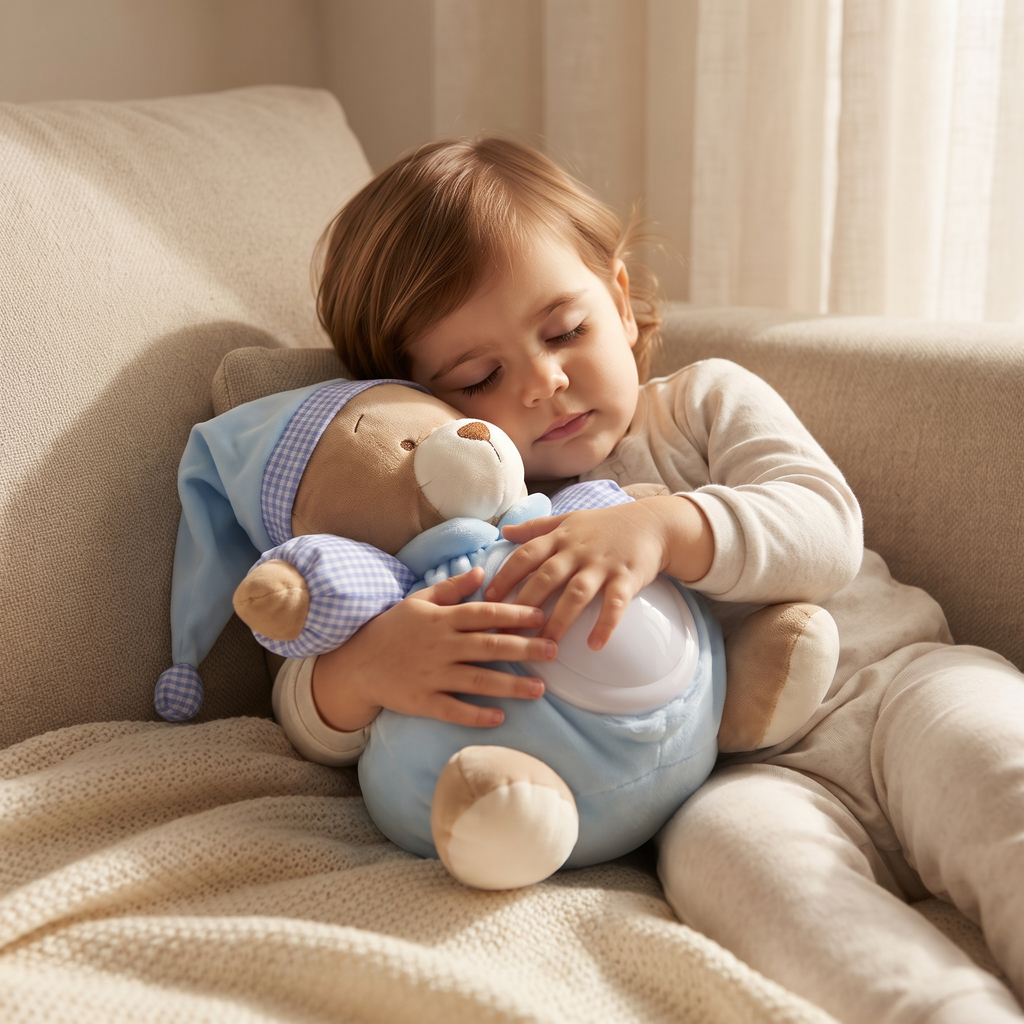 Peluche Musicale Bruit Blanc Ours 25 cm