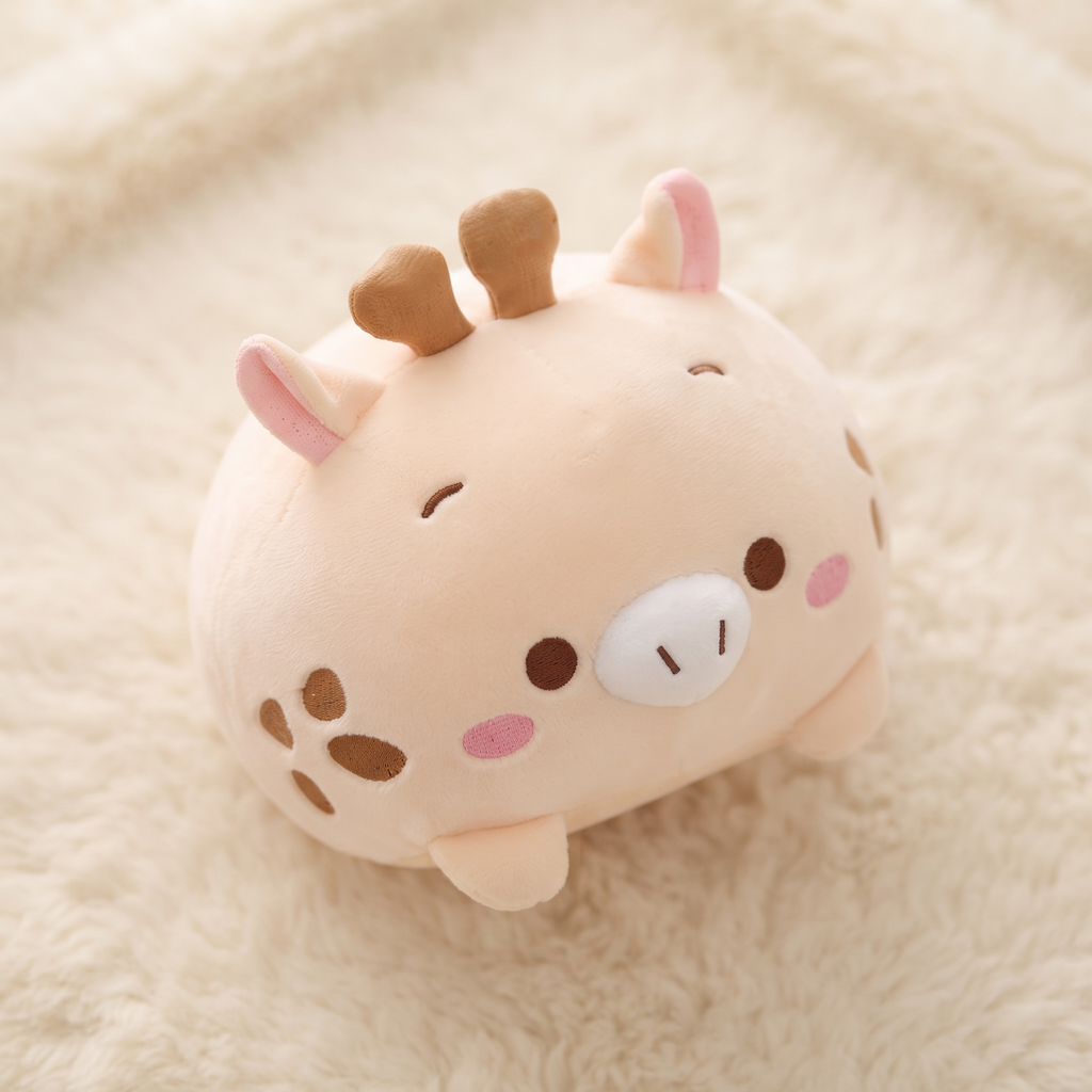 Peluche Oreiller Girafe Rose 20 cm