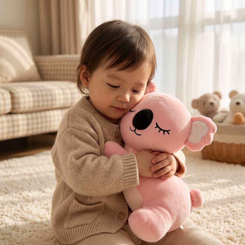 Peluche Oreiller Koala Rose Câlin Apaisant