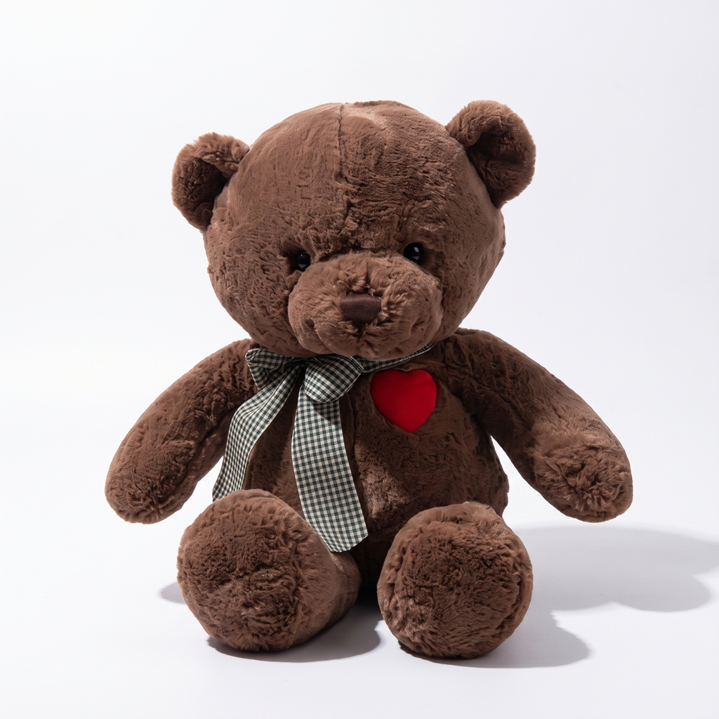 Peluche Ours Cœur Brun