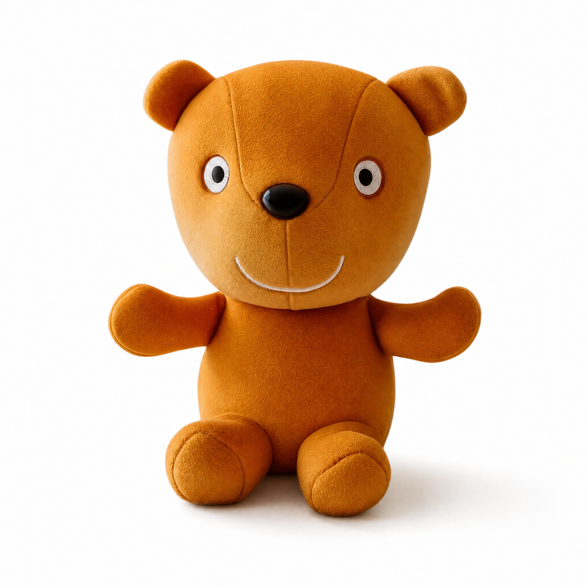 Peluche Ours Orange Souriant 19cm