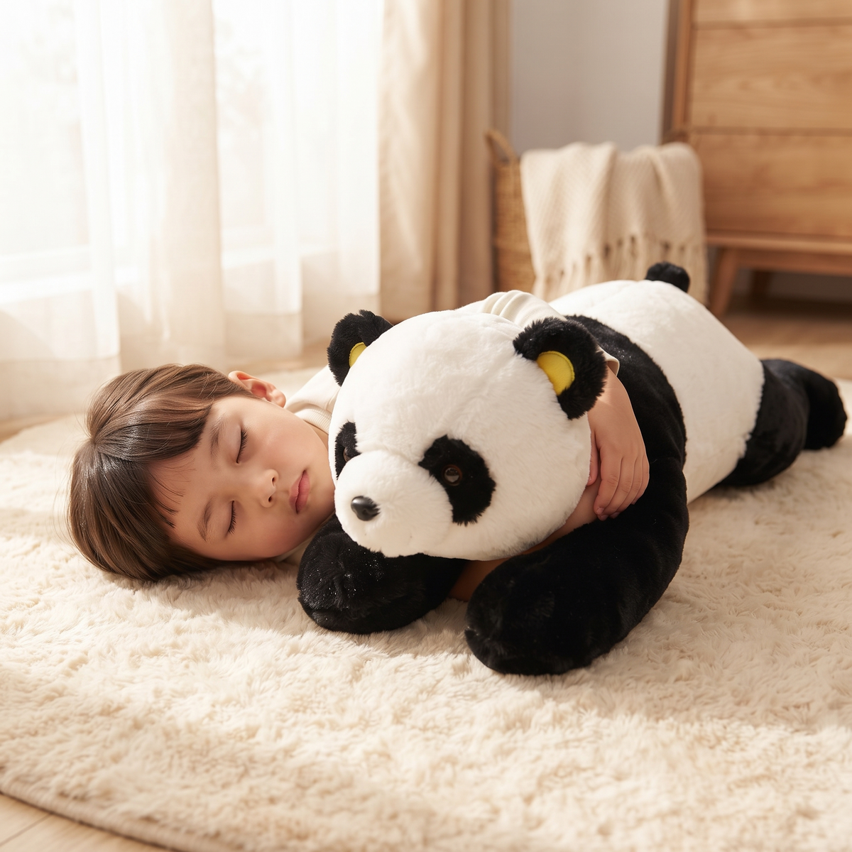 Peluche Panda Géante Lestée Noir et Blanc