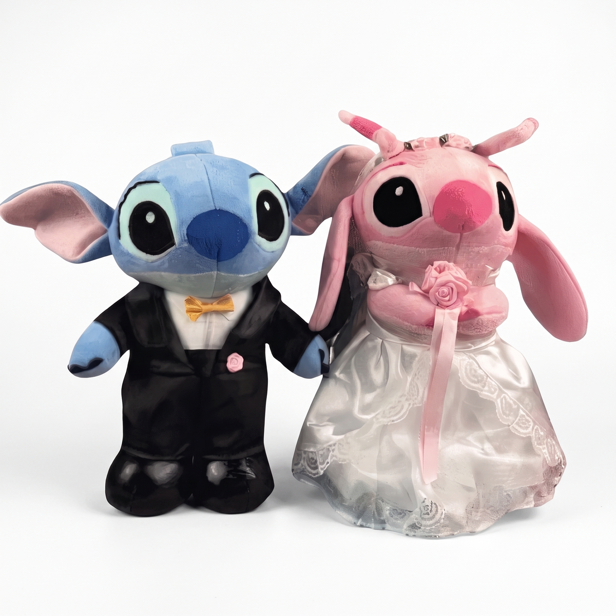 Peluche Stitch Disney Duo Mariés Stitch et Angel