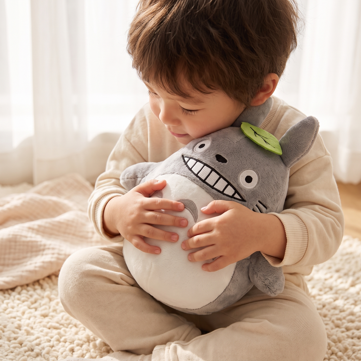 Peluche Totoro Feuille Verte