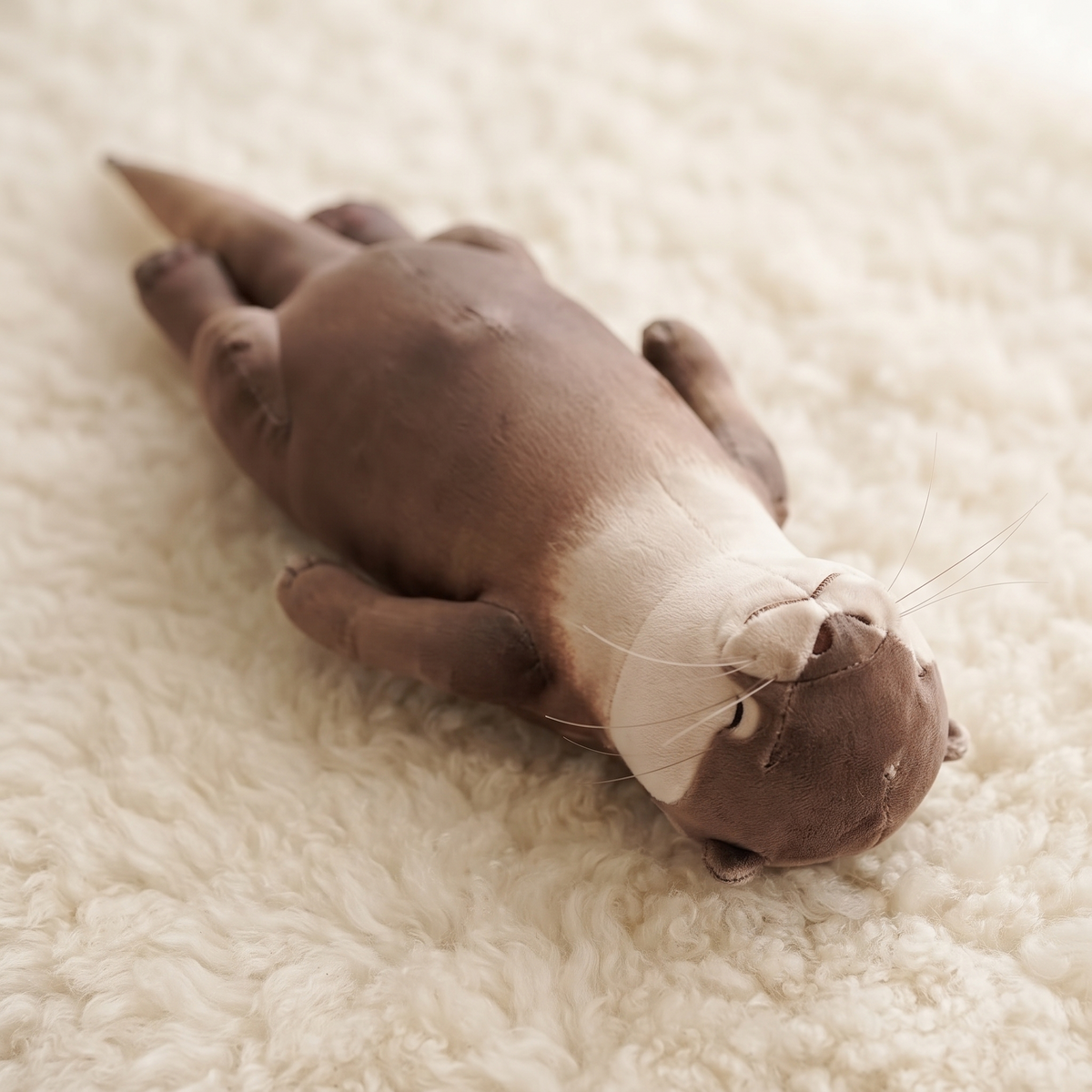 Peluche Trousse Loutre Marron 40 cm
