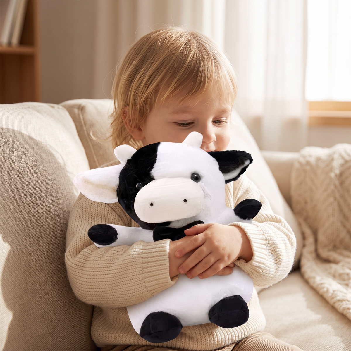 Peluche Vache Gentleman Nœud Papillon
