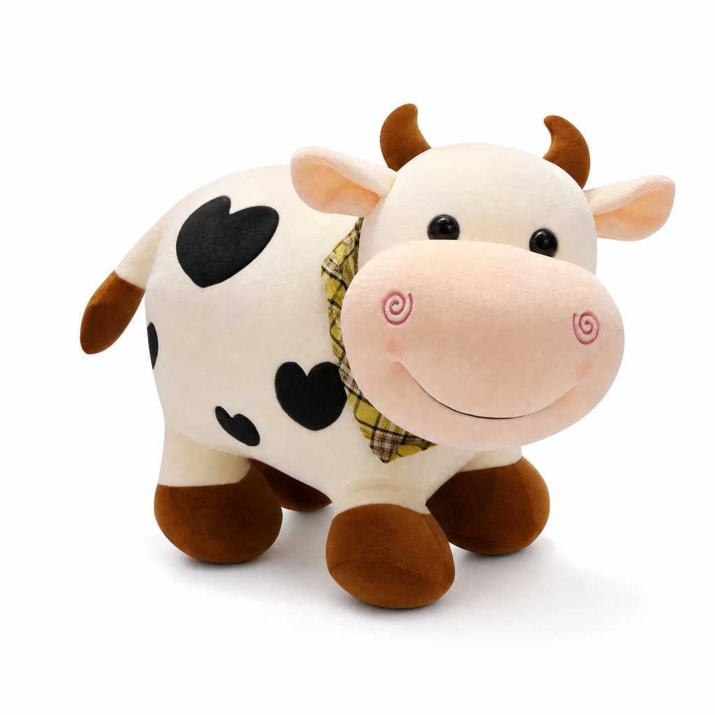 Peluche Vache Motif Cœur