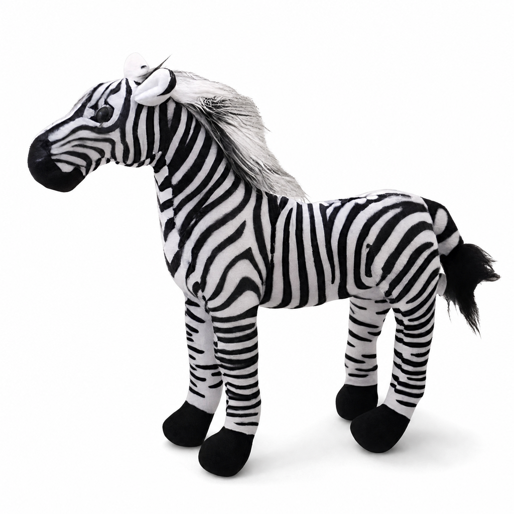 Peluche Zèbre Réaliste 30 cm