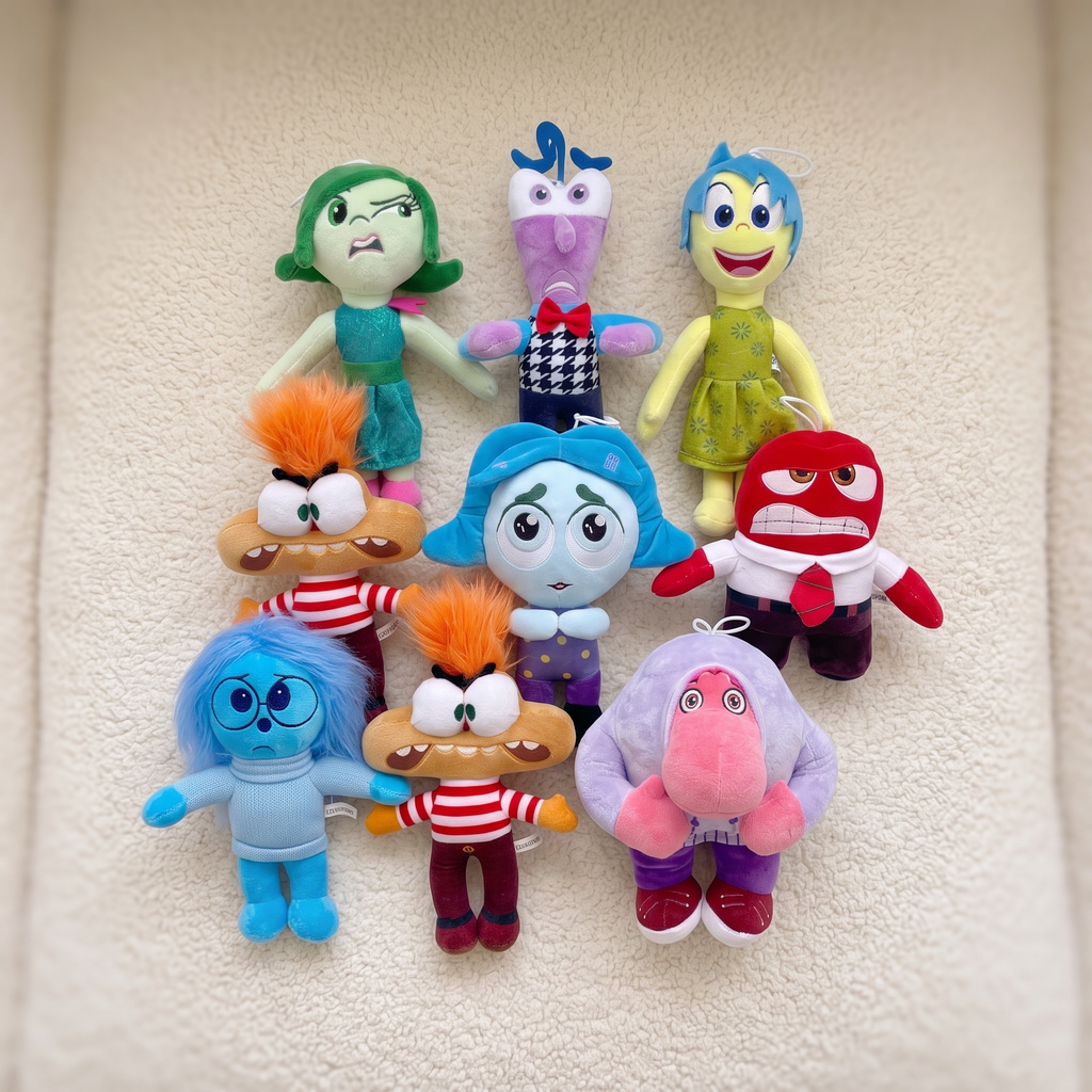 Peluches Vice Versa 2 - Lot de 9 Émotions