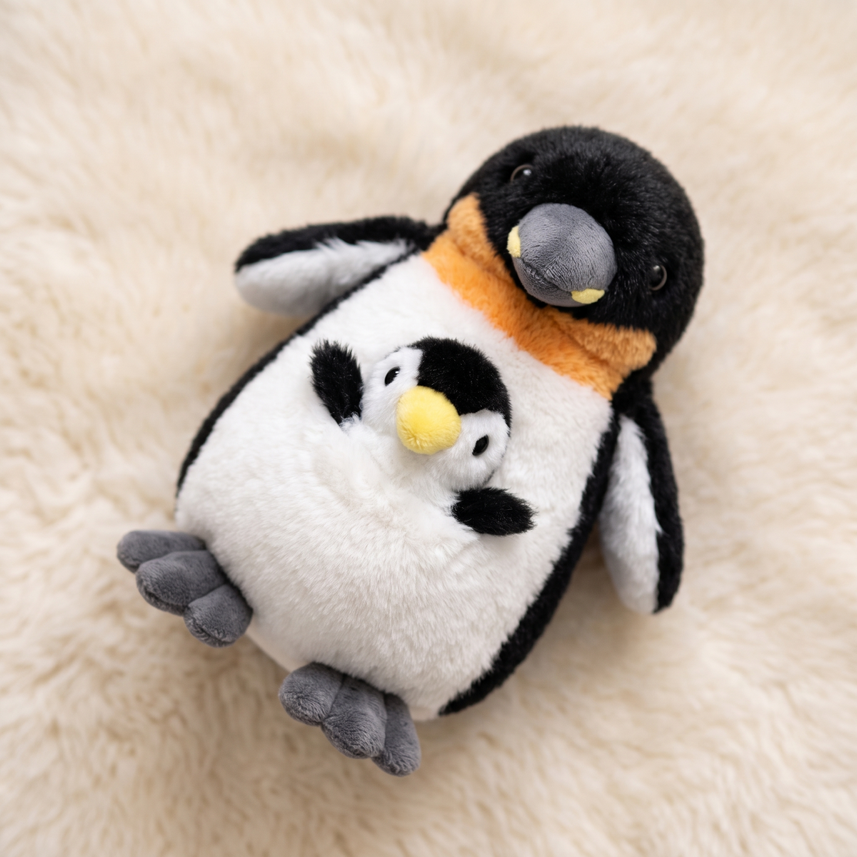Peluche Pingouin Famille Mère et Bébé