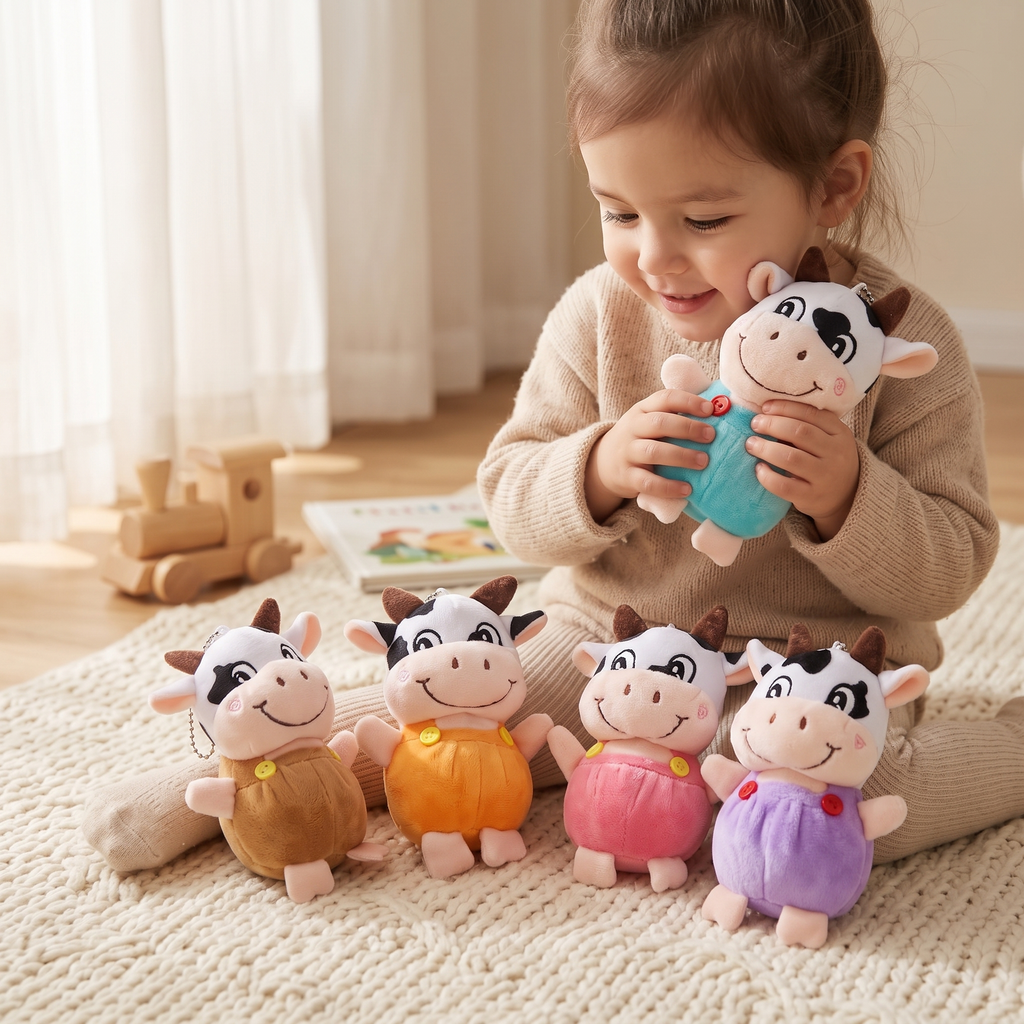 Porte-Clé Vache Peluche 10 cm
