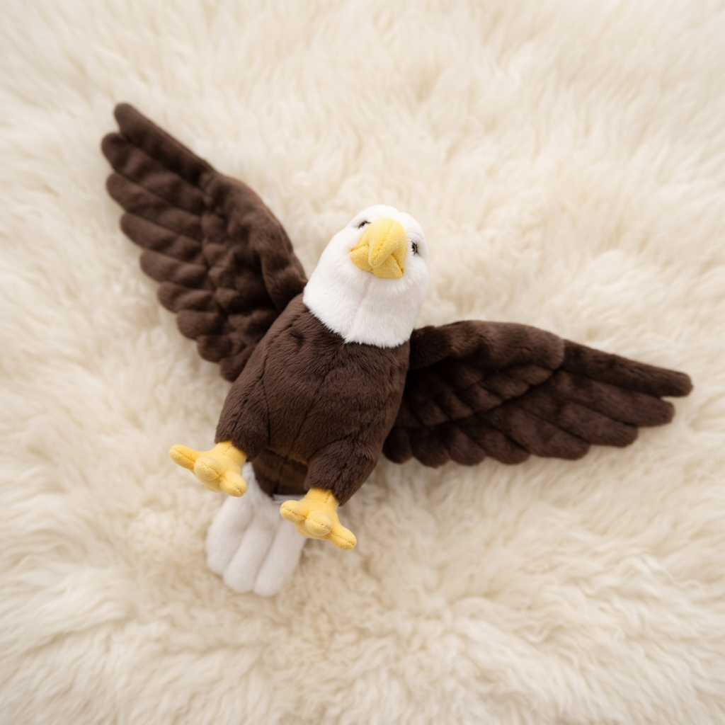 Peluche Aigle Réaliste Ailes Déployées
