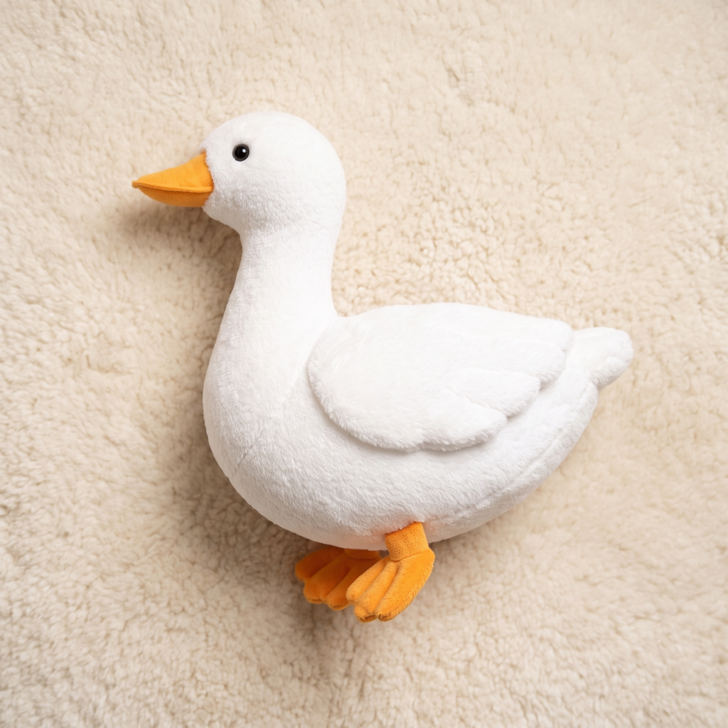 Peluche Canard Blanc Réaliste