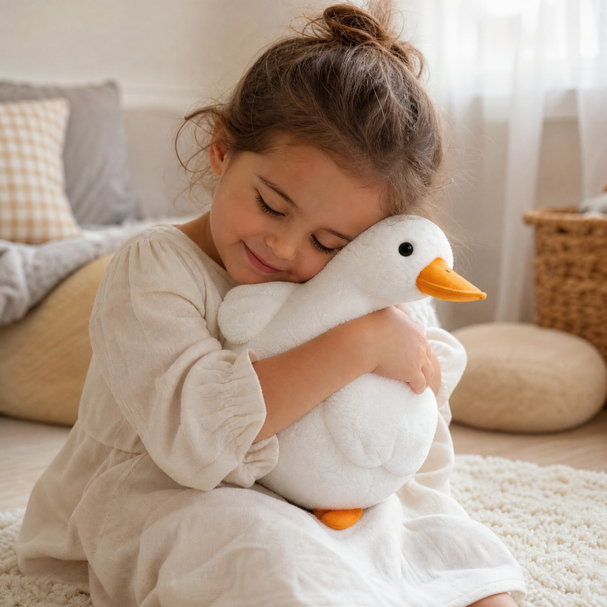 Peluche Canard Blanc Réaliste