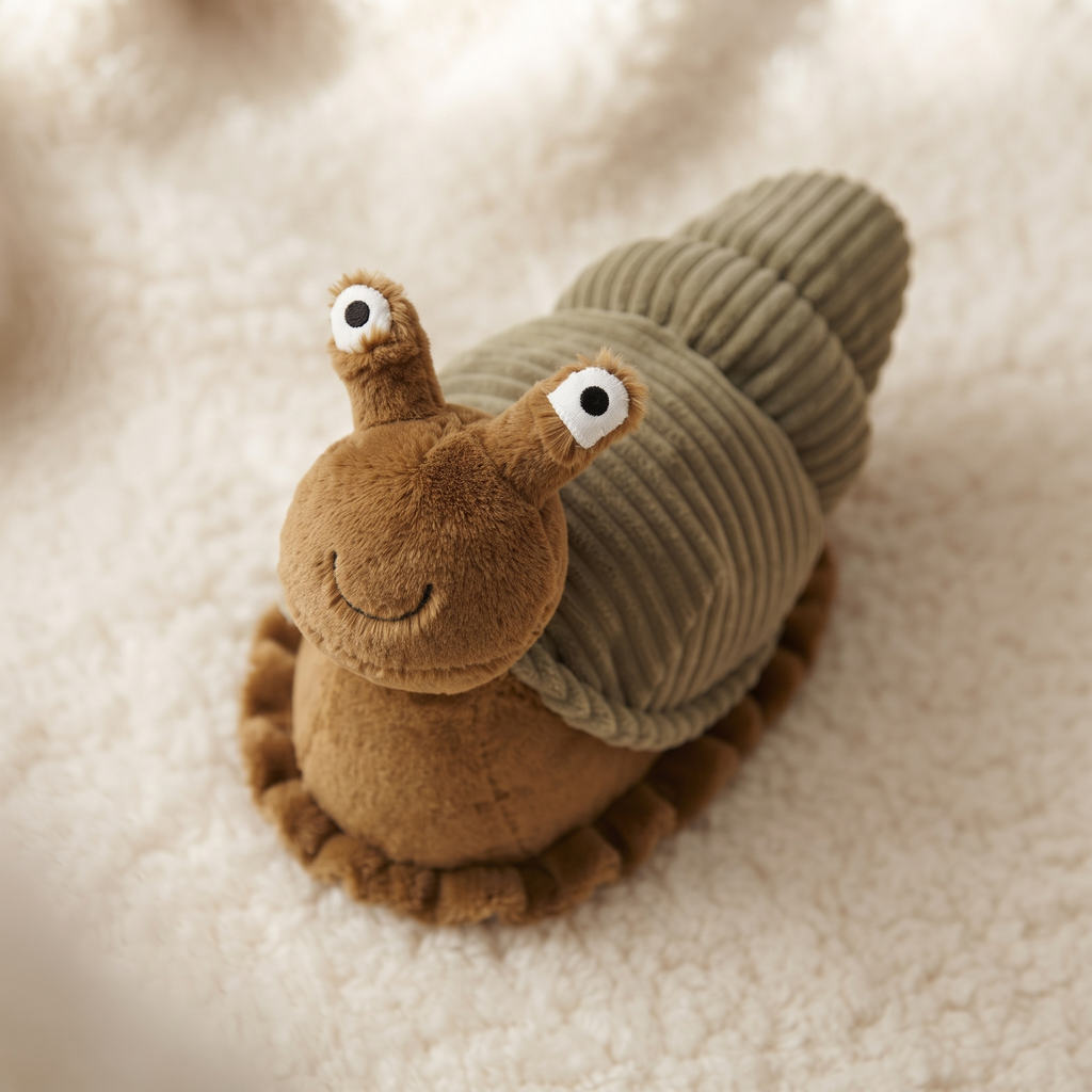 Geribbelde slakkenknuffel, 26 of 40 cm