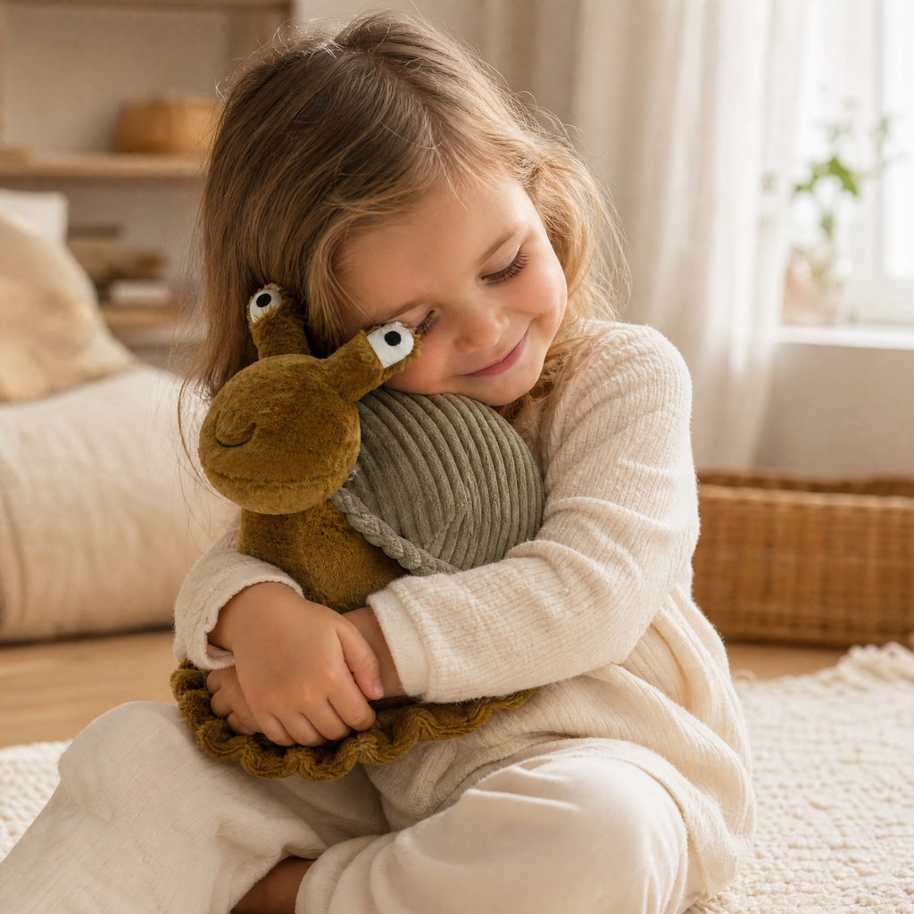 Geribbelde slakkenknuffel, 26 of 40 cm