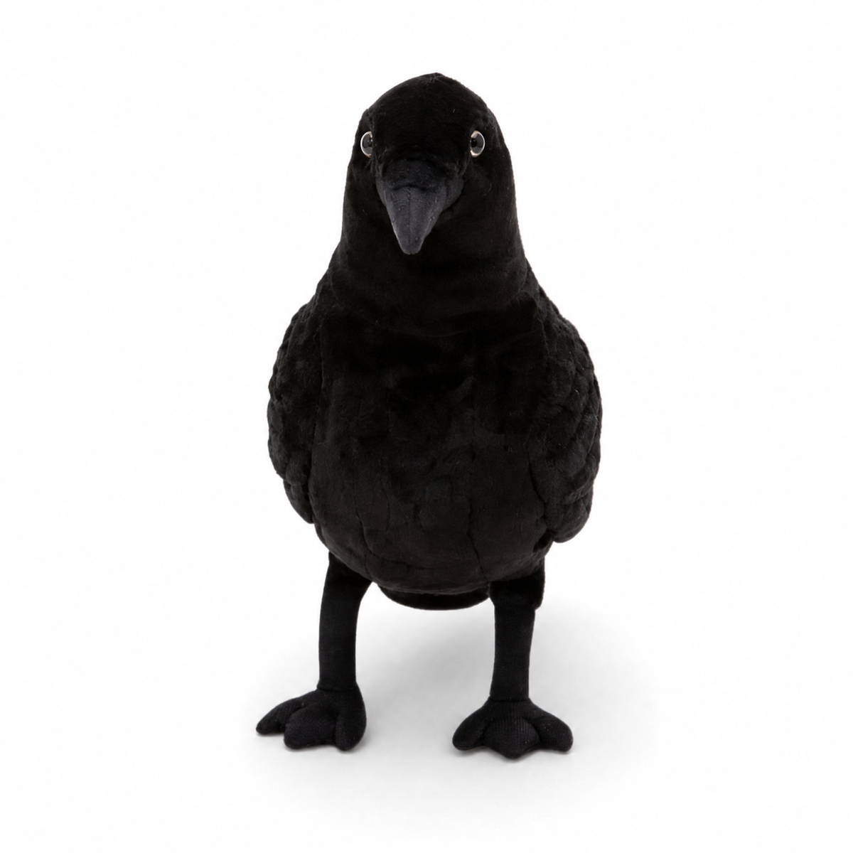 Peluche Corbeau Noir Réaliste