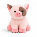 Peluche Cochon Rose avec Tache Marron