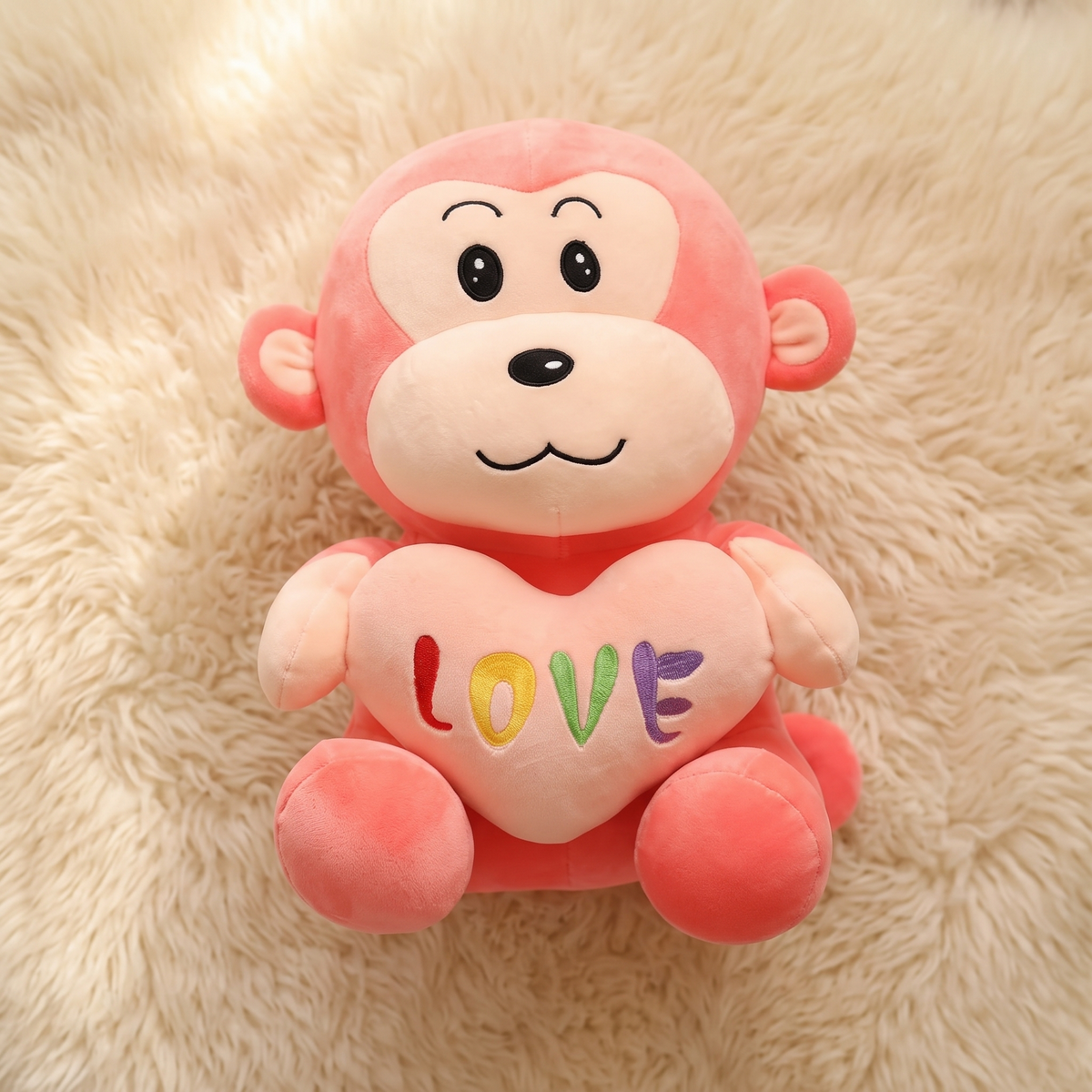 Singe en Peluche avec Cœur Love