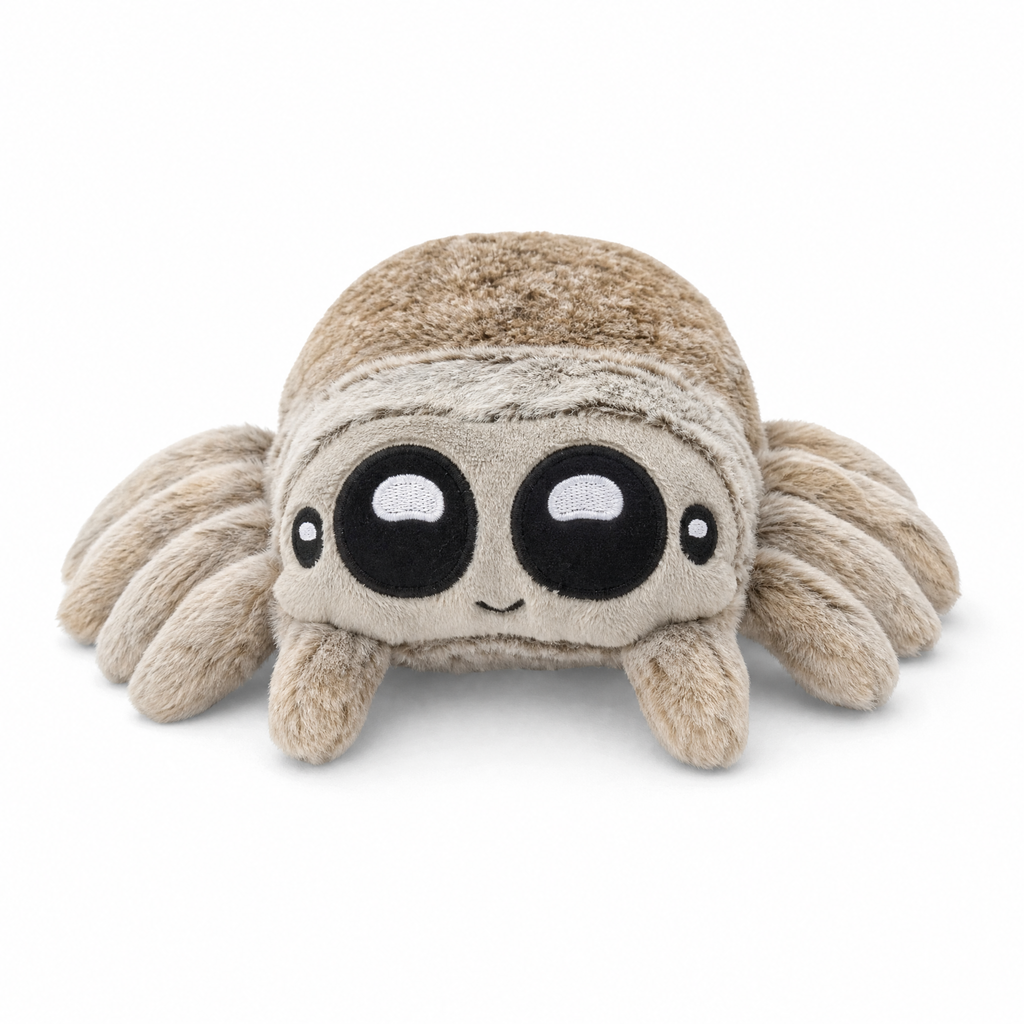 Peluche Araignée à Grands Yeux Grise