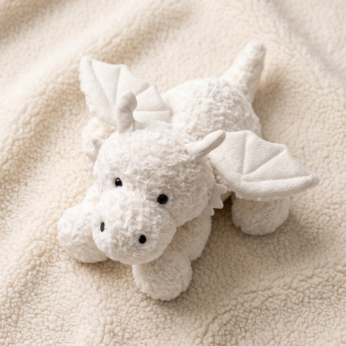Peluche Dragon Blanc à Ailes